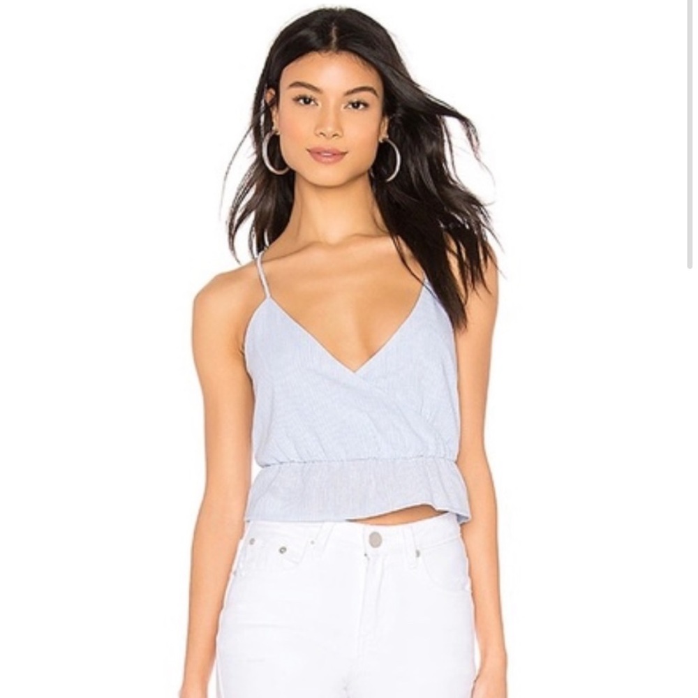 Small, Superdown Melrose Cami Top in Striped Blue